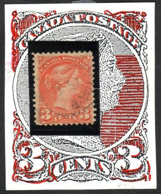 Canada 1888 - 97,  Major Re - Entry,  Sc.  41,  3 Cent Small Queen