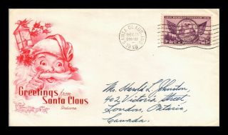 Dr Jim Stamps Us Santa Claus Indiana Christmas Cachet Cover 1948