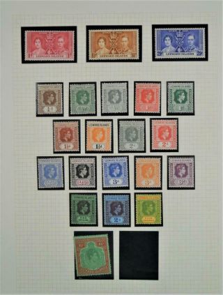 Leeward Islands Stamps Selection On Page (a32)