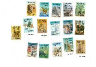 Vintage Classics - Maldives Sc 1727 - 42 Dinosaurs Set Of 16 Stamps - Mnh