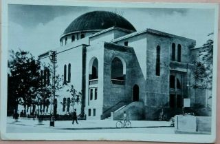 Palestine 1941 Censored Tel Aviv Synagogue Post Card Field Post Office 220