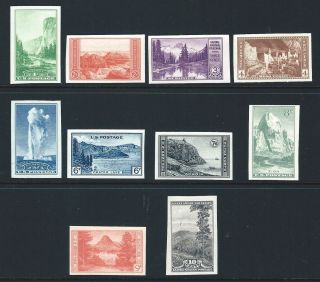 Us Stamps: 756 - 765 Farley Special Printing National Parks,  Ngai,  Nh