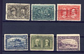 6x Canada Stamps 1908 Quebec Tercent.  96 To 101 Cv= $200.  00,