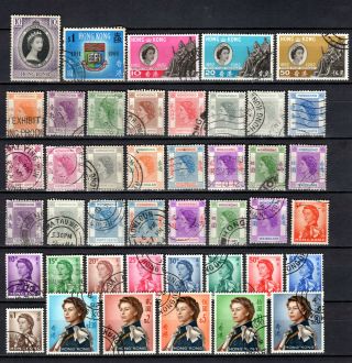 Hong Kong 1953 - 1962 China Qeii Selection Of Complete Sets Of Stamps