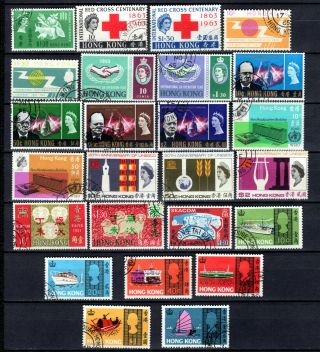 Hong Kong 1963 - 1968 China Qeii Selection Of Complete Sets Of Stamps
