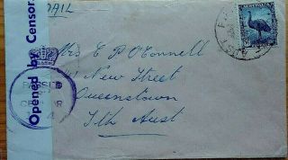 Papua Guinea 1944 Field Post Airmail Cover With Blue / White Censor Label