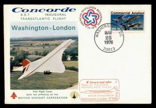 Dr Who 1976 Washington Dc To London Concorde First Flight C123058
