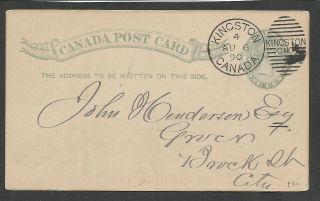 1890 Kingston Fro Duplex On A Postal Card.  From The Midland Central Fair,  King