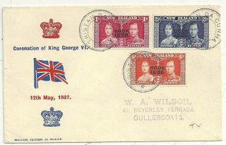 C.  1937 Zealand Coronation Stamps Cook Islands Tristan Da Cunha V Cachets