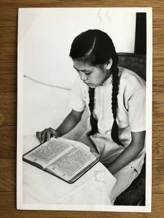China Old Postcard Mission Of Swedish Church Girl Psalm Book To Sweden
