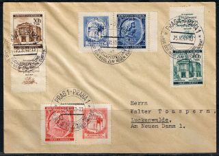 Wwii German 3rd Reich Bohemia & Moravia Cover,  1941 Mozart,  Theater Sets