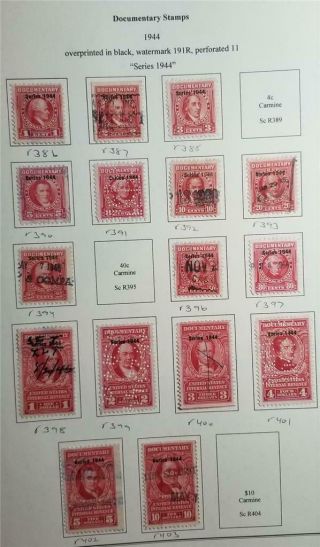 1944 Documentary Stamp Lot Revenue E3063