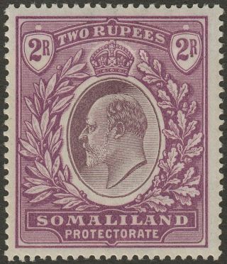 Somaliland Protectorate 1904 Kevii 2r Dull And Bright Purple Sg42 Cat £60