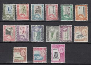 Britih Virgin Islands Sc.  144 - 158,  Qeii Definitives 1964,  Mnh
