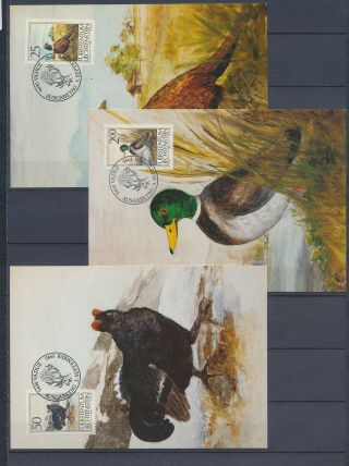 Xb69683 Liechtenstein 1990 Ducks Birds Animals Maxicards