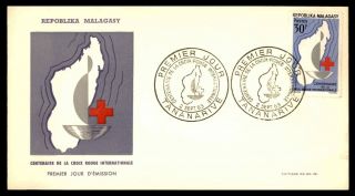 Mayfairstamps Malagasy 1963 Century Of Red Cross First Day Cover Wwb43137