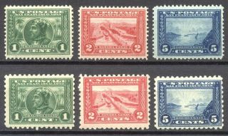 U.  S.  397//403 - 1913 1c - 5c Pan - Pacific ($331)