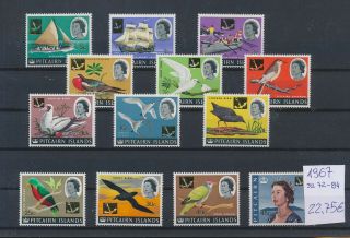 Gx02556 Pitcairn Island 1967 Fauna Flora Birds Fine Lot Mnh Cv 22,  75 Eur