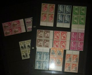 12 Blocks Of 4 Gold Coast Sc 148 - 159 Cv$250 Stamps Set 1952 - 54 Qeii 2140