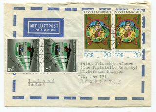 Germany 1979 Attractive Franking Airmail Cover To Iceland -