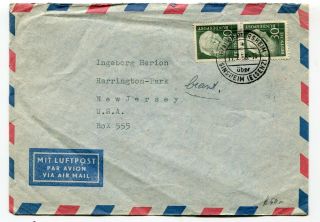 Germany Bundespost 1958 - Franking Cover Sent To Usa - 3