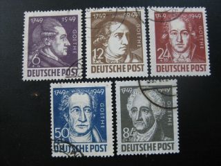 Soviet Occupation Zone Mi.  234 - 238 Stamp Set Cv $21.  50