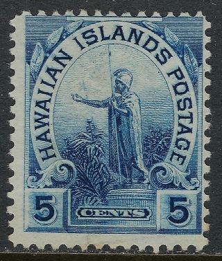 Hawaii Scott 82 1899 5 Cent Statue Of Kamehameha I Issue M Ng Vg