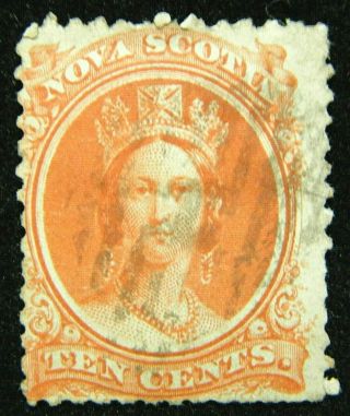 Canada Nova Scotia Stamp 1860 - 63 10c Queen Victoria Scott 12a Sg16