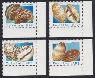 Tokelau Sea Shells 4v Corners With Margins Mnh Sg 250 - 253 Sc 232 - 235