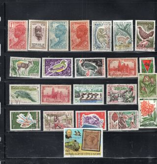 France Colonies Europe Ivory Coast Africa Stamps Hinged & Lot 54576