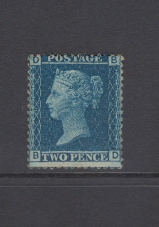 Gb Qv 2d Blue Sg45 Plate 9 Queen Victoria " Bd " 1858 No Gum / Stamp
