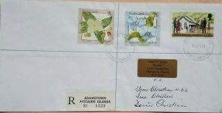 Pitcairn Islands 2001 Regist Cover Signed By 3 Members Of The Christian Family