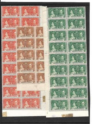 Trinidad And Tobago 1935 - 51 Selection Of Blocks.  (35)