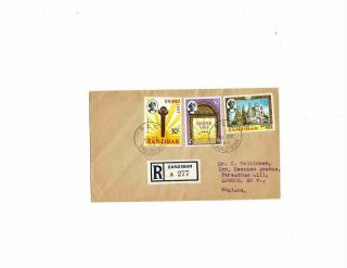 Zanzibar 1963 Registered Cover To London Independence Stamps
