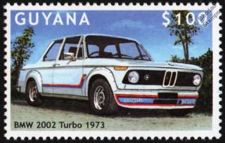 1973 Bmw 2002 Turbo (02 Series) Classic Car Stamp