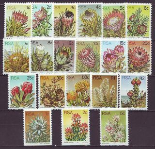 South Africa - 1977 Protea Issue Complete Set With Coils Mnh (h386)