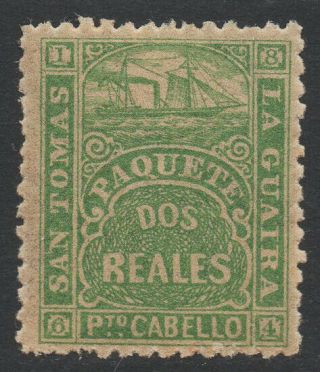 Venezuela 1864 St.  Thomas La Guaira Local,  Ship Post,  Mi.  12,  Mlh