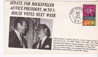 Senate For Rockefeller As Vice President 90 To 7 Port Washington,  Ny 12/10/1974