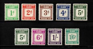 Solomon Islands Postage Due Stamps J1 - J8 Nh