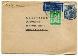 Germany - Hannover 1949 Attractive Franking - Commercial Airmail Cover To Canada