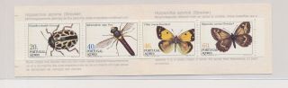 Lk47110 Portugal Azores Insects Bugs Flora Butterflies Fine Booklet Mnh