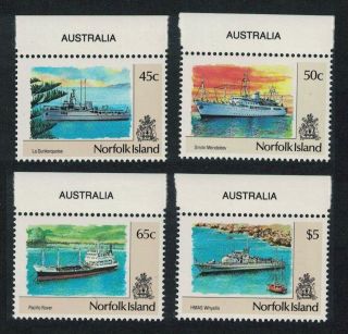 Norfolk Ships 4v Issue February 1991 Mnh Sg 486=494 Below Face Value