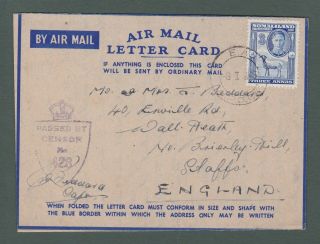 Ww2 1944 Air Mail Letter Card From East Africa Command,  Somaliland (w444)
