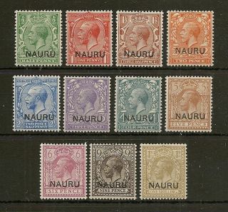 Nauru 1916 Ovpt At Foot Set To 1/ - Sg1/12 (11)