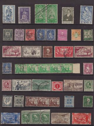 Ireland Page Of Stamps From An Old Album