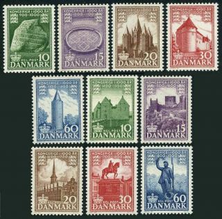 Denmark 342 - 351,  Mnh.  Mi 341 - 348.  Kingdom Of Denmark,  1000th Ann.  1953 - 1956.  Landmarks