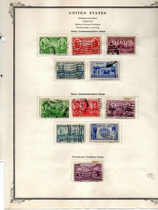 Us Scott 785 - 794 1936 - 37 Army - Navy Issue 10 Commemoratives