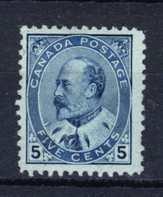 Canada King Edward Vii Stamps; No.  91 - 5c Mh Fine,  Cat.  Value = $150.  00