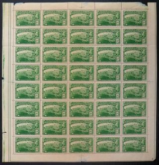 Jamaica 1919 - 1½d Sheet Of 40 With Toned Gum Nr925