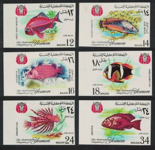 Yemen Red Sea Fish 6v Highest Values Imperf Rar Mnh Sg R224 - R229